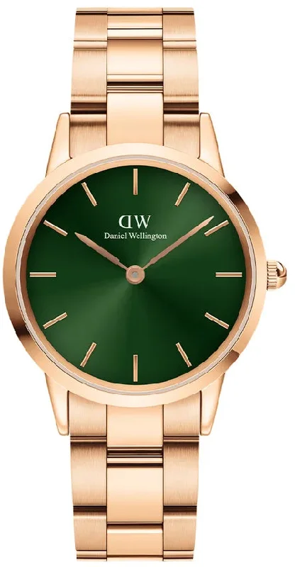 women's mechanical watches for young women -Daniel Wellington Watch Iconic Link Emerald