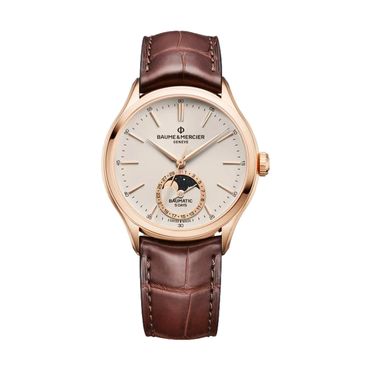 men's pilot watches for outdoor activities -Clifton 10736 18k Pink Gold Moonphase 39mm