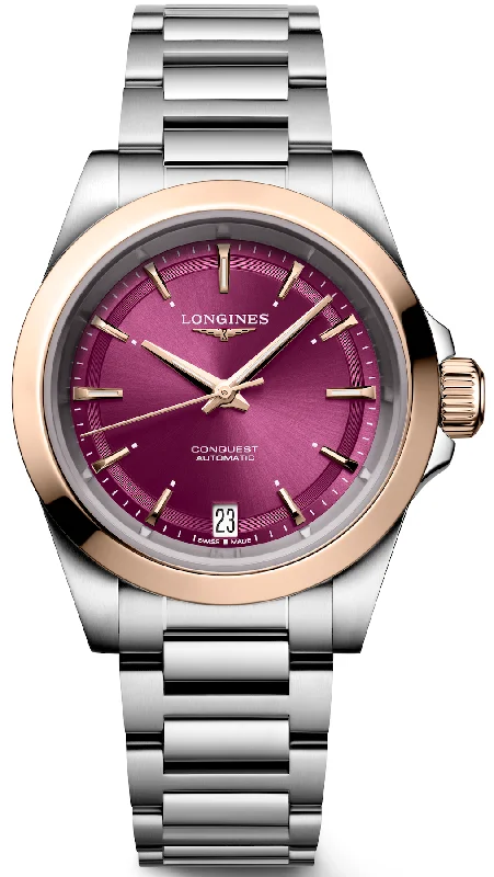 women's Longines stopwatch design for precision -Longines Conquest Ladies