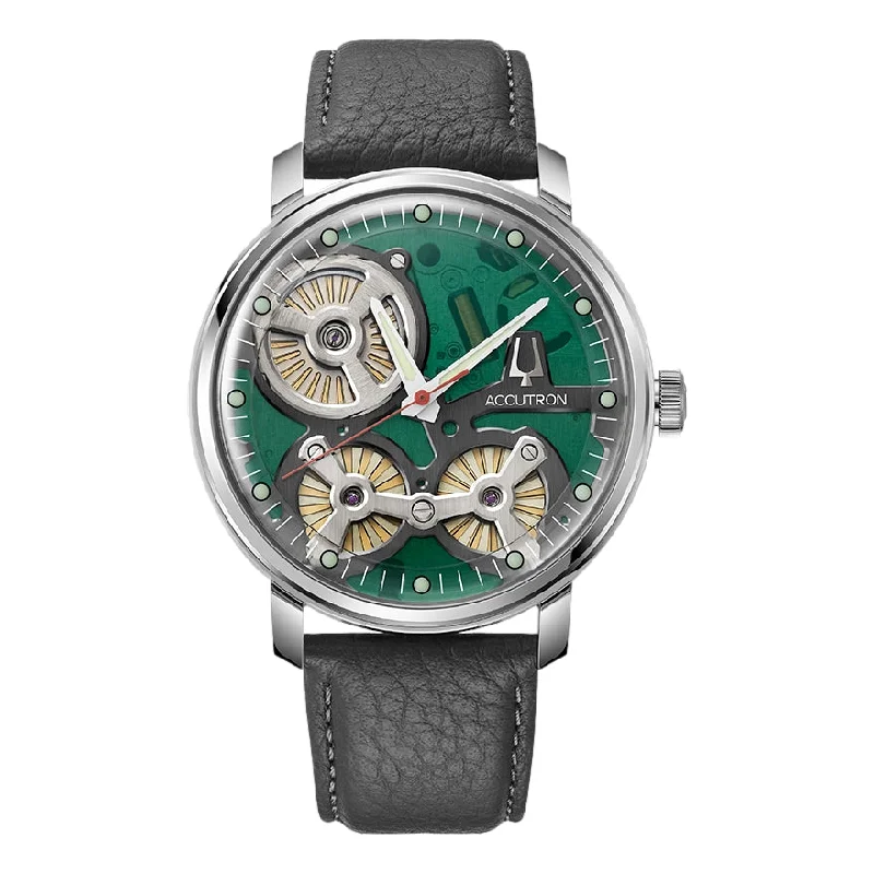 men's dive watches with kinetic power -SPACEVIEW 2020 on Grey Strap