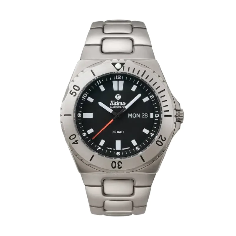 men's Seiko SuperLuminova design watches -TUTIMA GLASHÜTTE M2 SEVEN SEAS 6151-02 AUTOMATIC MEN WATCH