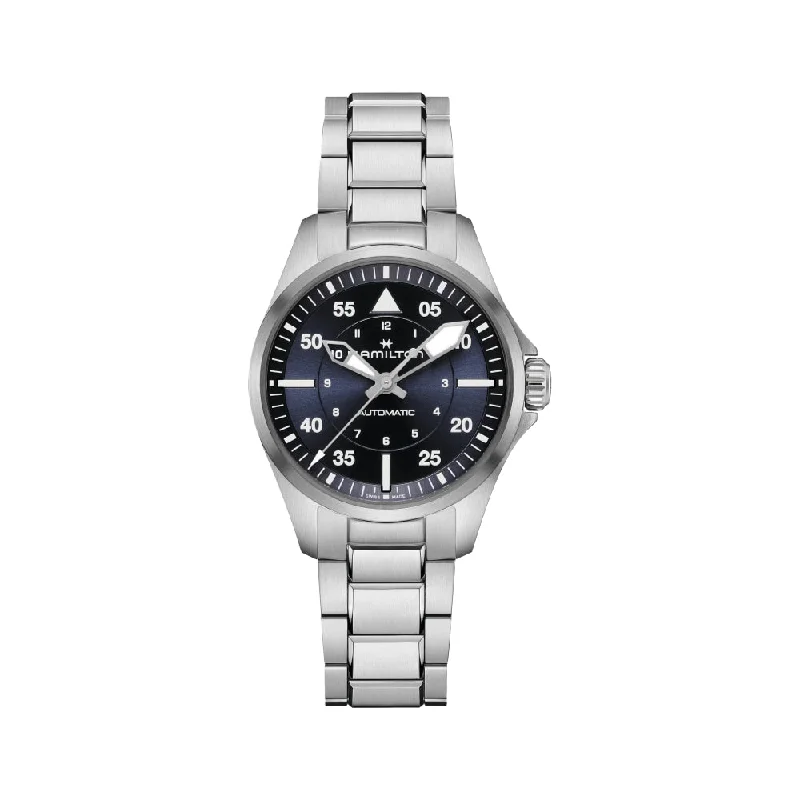 men's chronograph watches with date display function -Pilot 36mm Blue Dial on Bracelet men's chronograph watches with date display function -Pilot 36mm Blue Dial on Bracelet