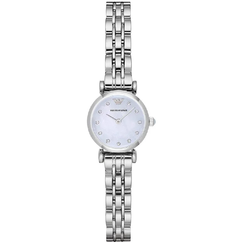 Men's Square Case Design Dress Watches-Emporio Armani AR1961 Ladies Mother of Pearl Watch Men's Square Case Design Dress Watches-Emporio Armani AR1961 Ladies Mother of Pearl Watch