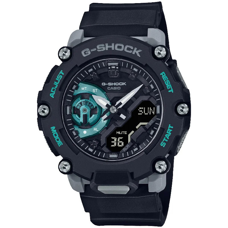 versatile men's skeletonized watches for all seasons -G-Shock GA2200M Black