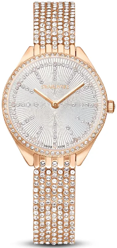 women's mechanical watches with date magnifier design -Swarovski Attract
