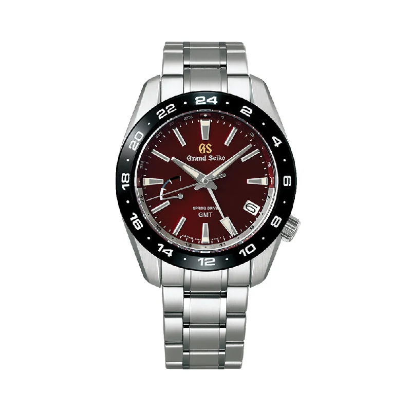 men's pilot watches with custom engraving style design -SBGE305 Limited Edition Sport Spring Drive GMT 40.5mm - Red on Bracelet