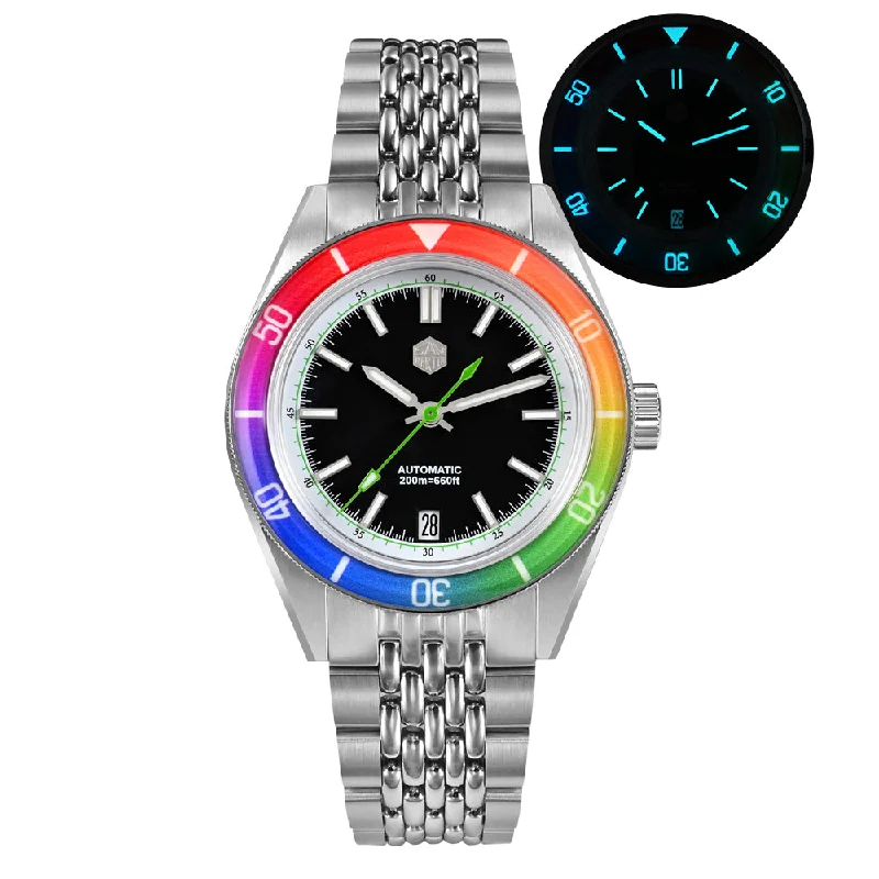 men's dive watches with alarm -San Martin 39.5mm Summer Dive Watch SN0116