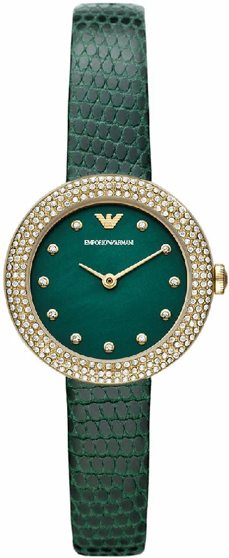 Emporio Armani Watch Two Hand Green Ladies