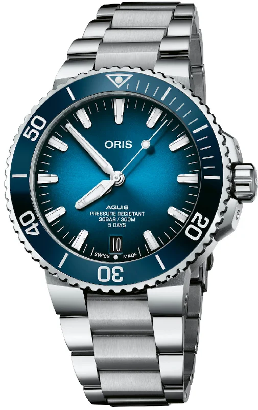 men's mechanical watches with self-winding design -Oris Aquis Date Calibre 400 Bracelet D