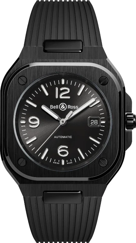 men's mechanical watches with SuperLuminova display function -Bell & Ross BR 05 Black Ceramic Rubber men's mechanical watches with SuperLuminova display function -Bell & Ross BR 05 Black Ceramic Rubber