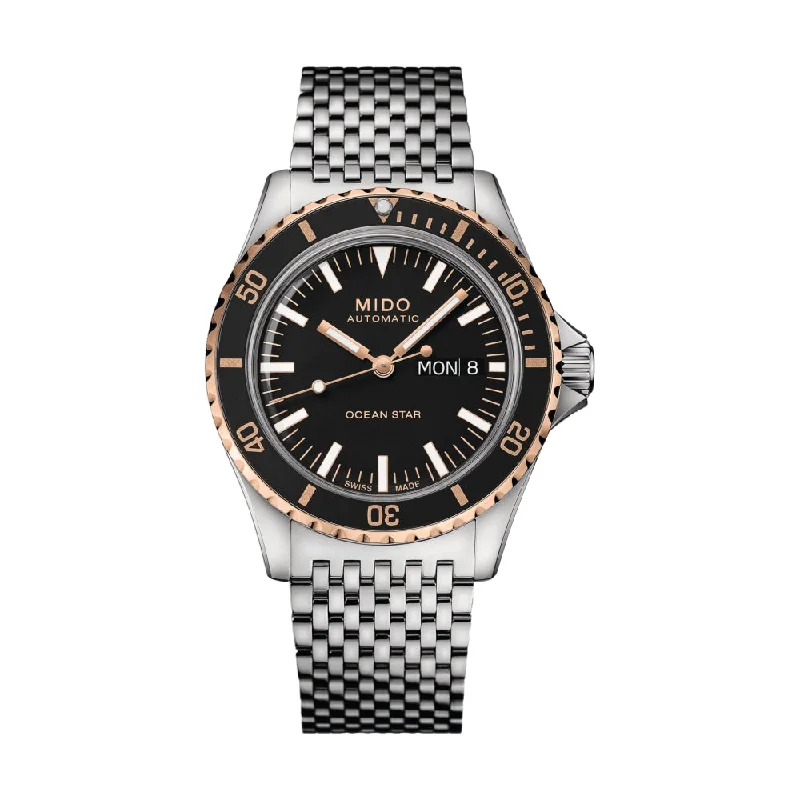 men's chronograph watches with solar design -Ocean Star Tribute Black Rose Gold-Tone Accents men's chronograph watches with solar design -Ocean Star Tribute Black Rose Gold-Tone Accents