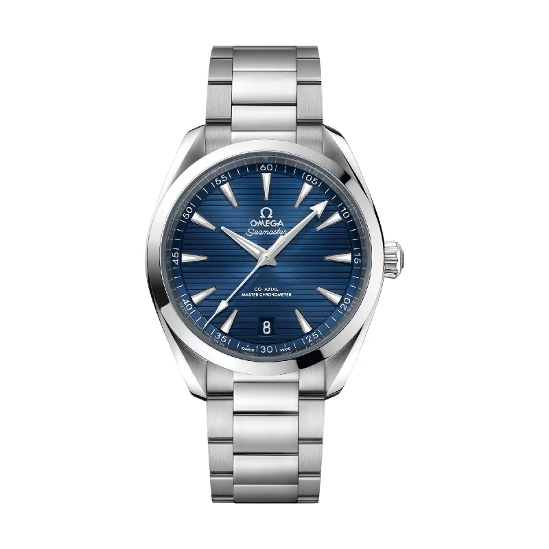 men's field watches with special edition design -Seamaster Aqua Terra 150M Co-Axial Master Chronometer 41mm - Blue on Bracelet