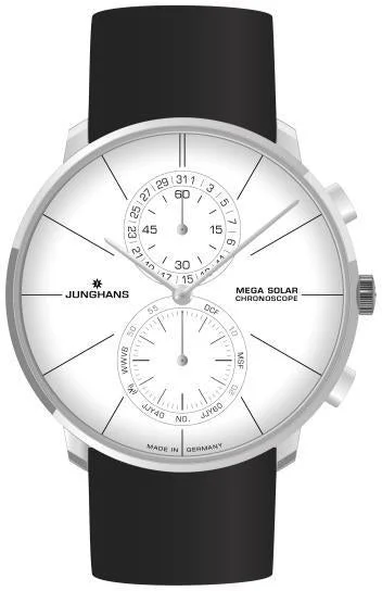 women's Junghans scratch-resistant watches -Junghans Meister Fein Chronoscope Mega Solar