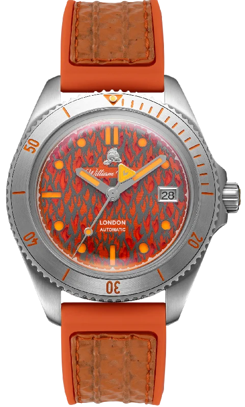 men's mechanical watches with collector's edition design -William Wood Fire