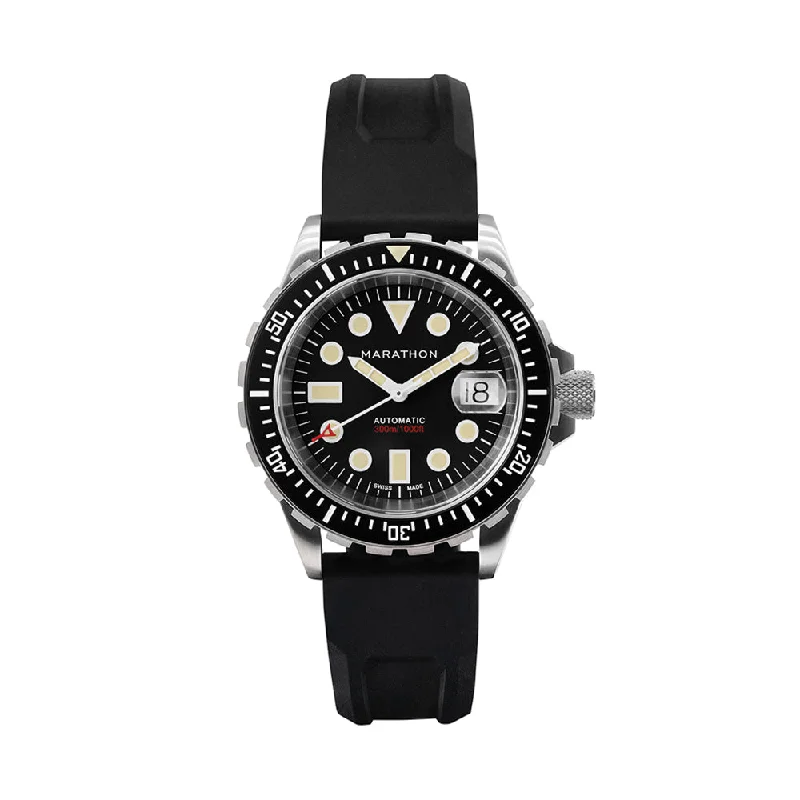 men's pilot watches with luminous hands -Original Search & Rescue with Date (OSAR-D) Diver's Automatic 41mm - Black on Rubber Strap men's pilot watches with luminous hands -Original Search & Rescue with Date (OSAR-D) Diver's Automatic 41mm - Black on Rubber Strap