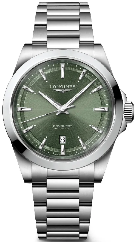 men's mechanical watches with rugged design -Longines Conquest Mens