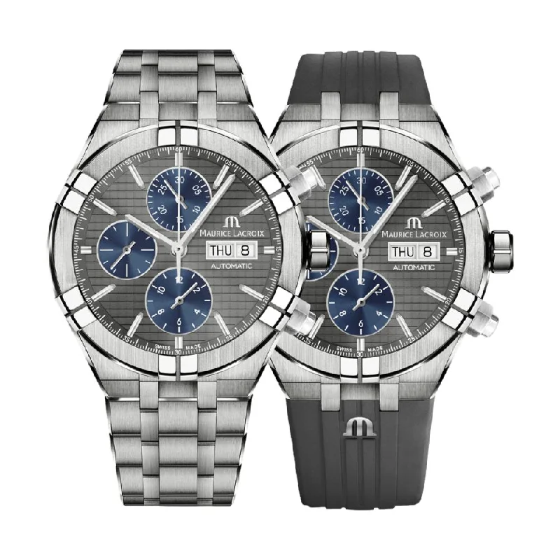 men's GMT watches for formal events -Aikon Automatic Chronograph 44 mm - Grey