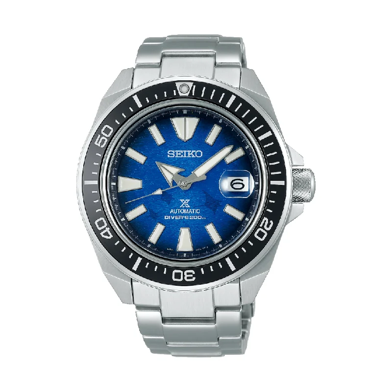 men's Seiko rugged design watches -SEIKO PROSPEX SRPE33K1 SAVE THE OCEAN ‘KING SAMURAI’ DIVERS AUTOMATIC MEN WATCH
