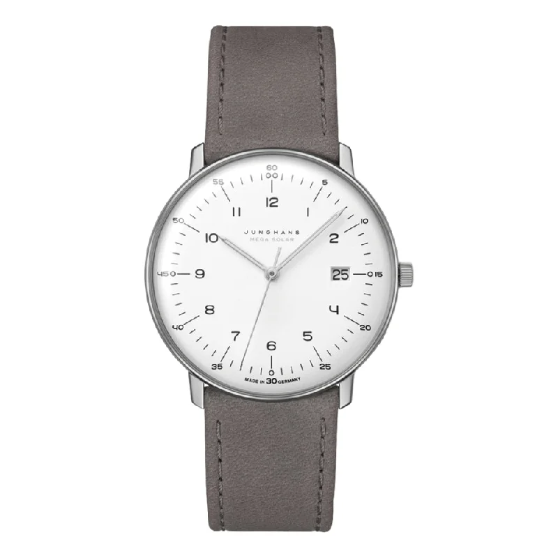 men's dive watches for professionals -Max Bill MEGA Solar Titanium Case White Dial men's dive watches for professionals -Max Bill MEGA Solar Titanium Case White Dial