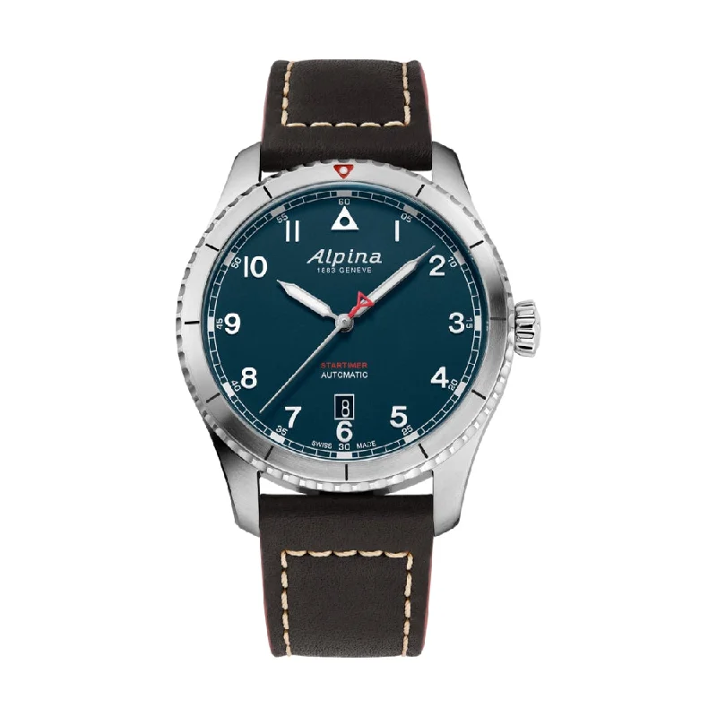 men's GMT watches with rugged design -STARTIMER PILOT AUTOMATIC PETROLEUM BLUE 41 MM