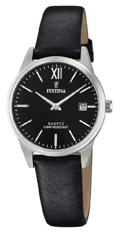 women's mechanical watches with quartz design -Festina Watch Two Hands Date Ladies