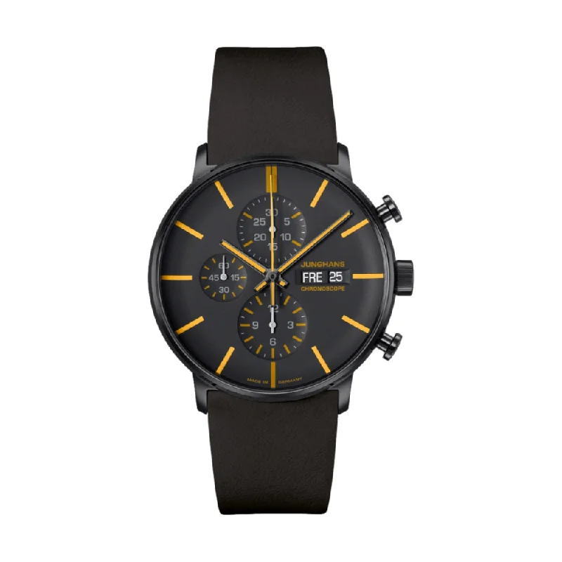 men's dive watches for formal events -Form A Chronoscope Brown on Black Strap