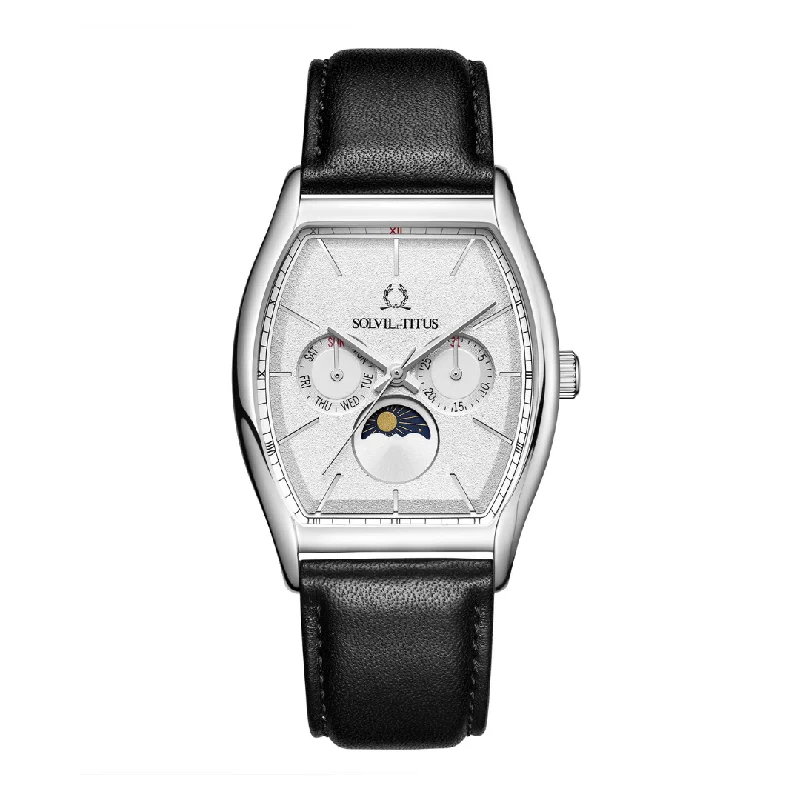 men's digital watches with concave style design -SOLVIL ET TITUS BARISTA W06-03323-001 MULTI-FUNCTION DAY/NIGHT QUARTZ MEN WATCH