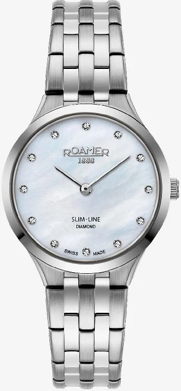 women's mechanical watches with custom engraving display function -Roamer Watch Slim-Line Classic Ladies women's mechanical watches with custom engraving display function -Roamer Watch Slim-Line Classic Ladies