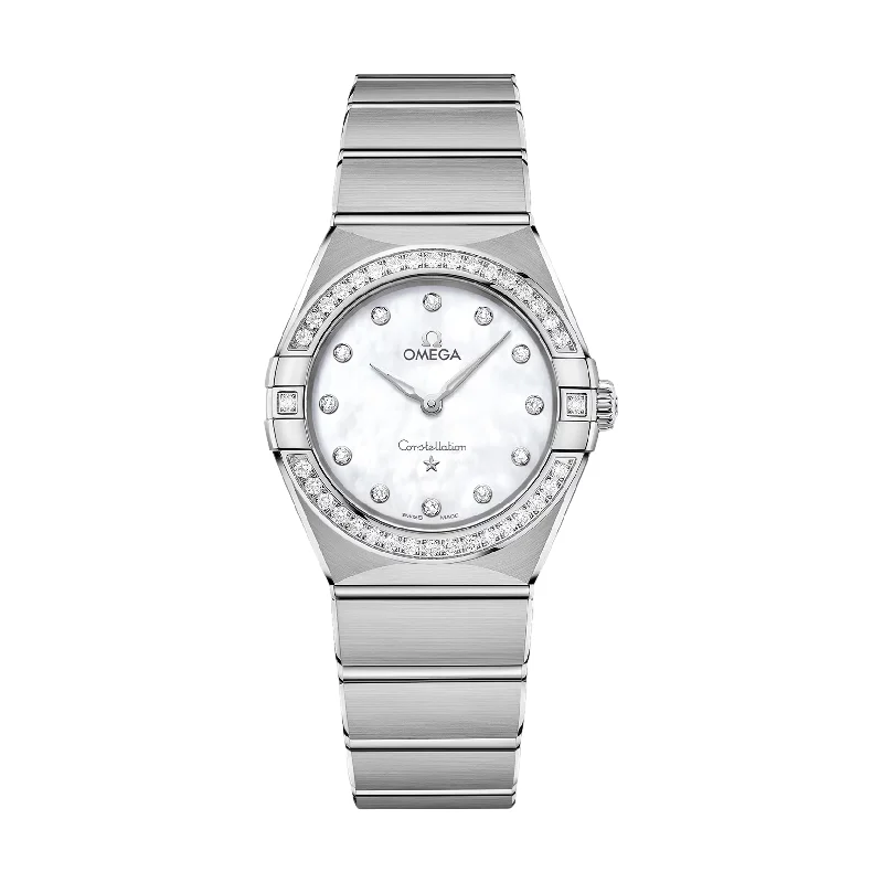 men's pilot watches with Swiss SuperLuminova design -Constellation Diamonds Quartz 28mm - White on Bracelet men's pilot watches with Swiss SuperLuminova design -Constellation Diamonds Quartz 28mm - White on Bracelet