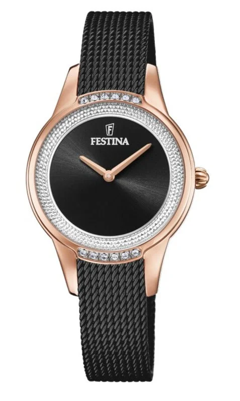 women's mechanical watches with SuperLuminova design -Festina Two Hands Ladies