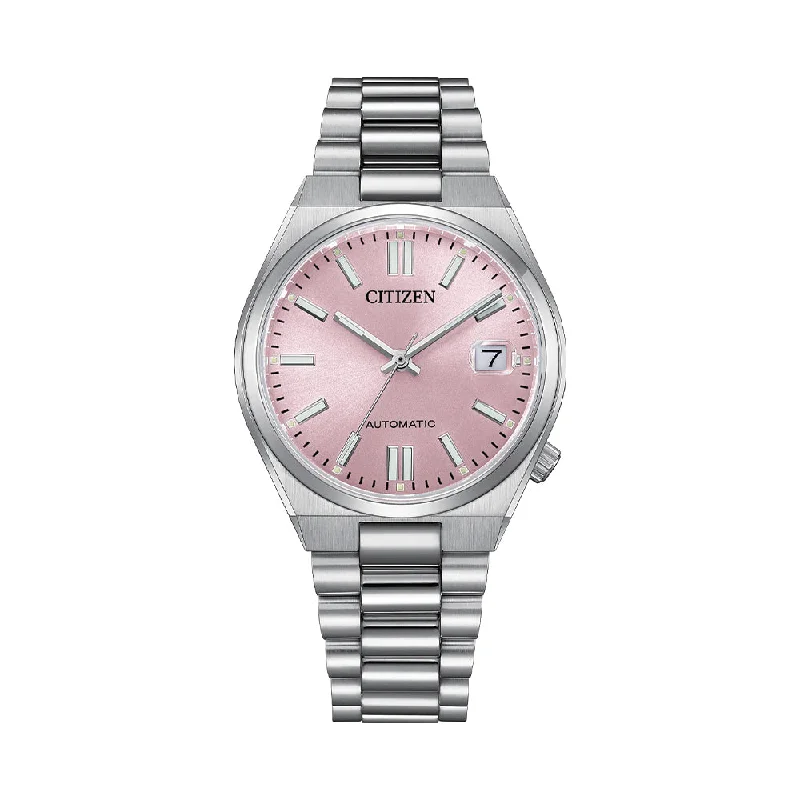 insurance-valuation tips-Tsuyosa Automatic 37mm - Pastel Pink on Bracelet