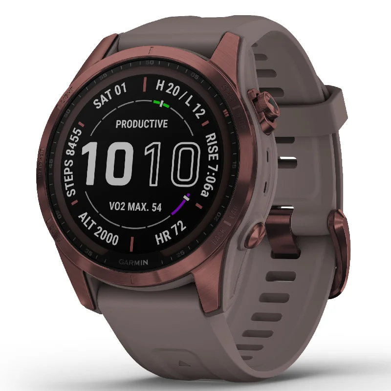 Unisex Birthday Design Watches-Garmin Fenix® 7S Sapphire Solar Edition Dark Bronze Titanium Smartwatch 010-02539-29 Unisex Birthday Design Watches-Garmin Fenix® 7S Sapphire Solar Edition Dark Bronze Titanium Smartwatch 010-02539-29