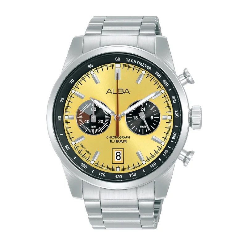 men's chronograph watches with 24-hour style design -ALBA A4B003X SIGNA CHRONOGRAPH MEN WATCH