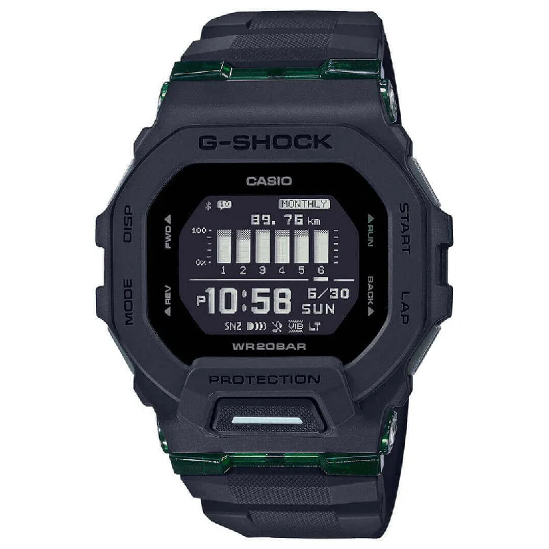 Unisex Engraved Design Watches-Casio G-Shock Men's Black Watch GBD-200UU-1ER