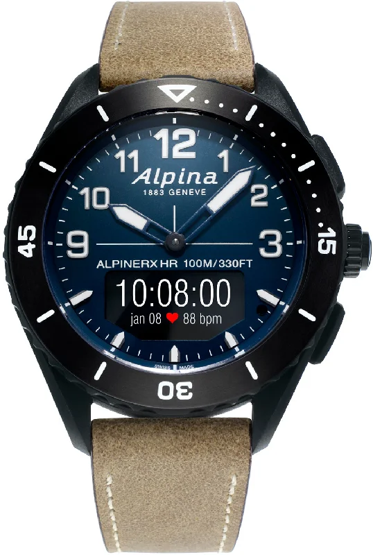 Mens Smart Watch Manufacturer-Alpina Watch AlpinerX Alive Chronograph Smart Bluetooth D
