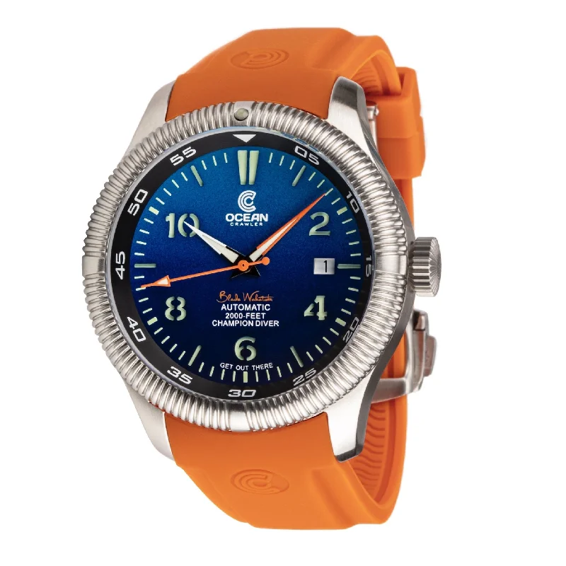 men's skeletonized watches for casual and formal wear -Ocean Crawler Champion Diver Automatic G Blue Limited Edition