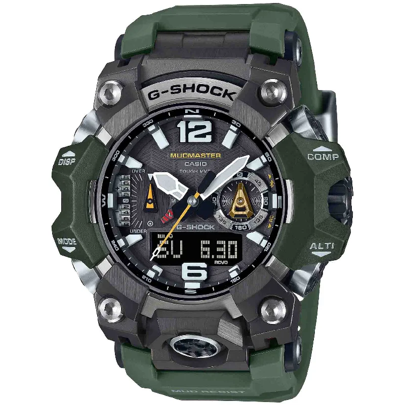 men's skeletonized watches for sports lovers -G-Shock GWGB1000 Mudmaster Master of G-Land Ana-Digi Solar Green