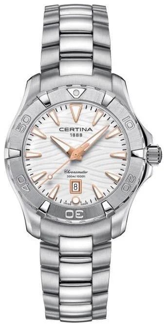 women's Certina with silicone straps -Certina DS Action Chrono Lady