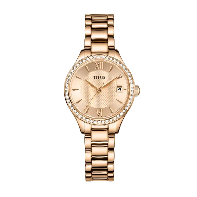 women's mechanical watches for casual wear -SOLVIL ET TITUS FAIR LADY W06-03354-002 3 HANDS DATE QUARTZ WOMEN WATCH