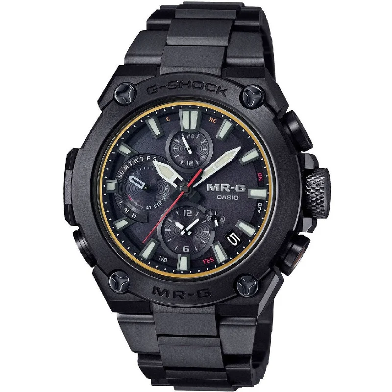 stylish men's skeletonized watches for professionals -G-Shock MR-G Mid-Size Solar Connected Black