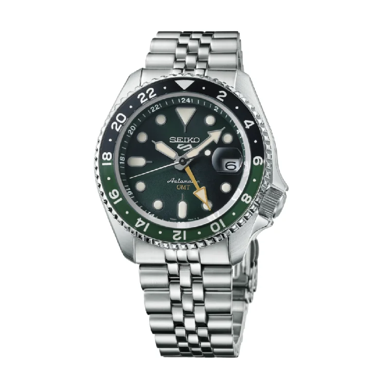 men's Seiko chime watches -SEIKO 5 SPORTS SSK035K1 AUTOMATIC G.M.T. MEN WATCH