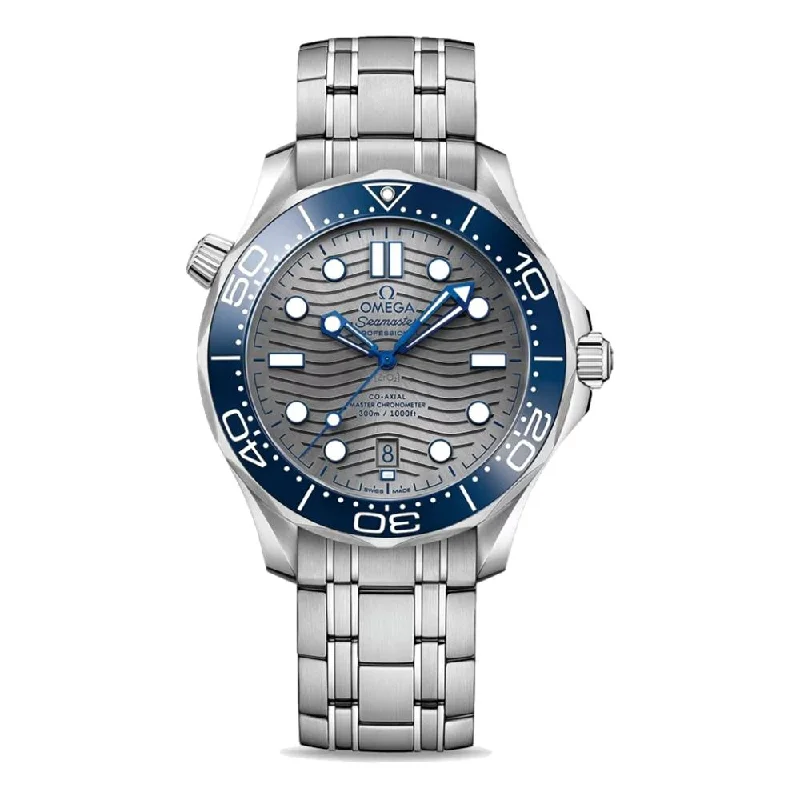 men's dive watches with self-winding style -Seamaster Diver 300M Co-Axial Master Chronometer 42 mm - Grey on Bracelet