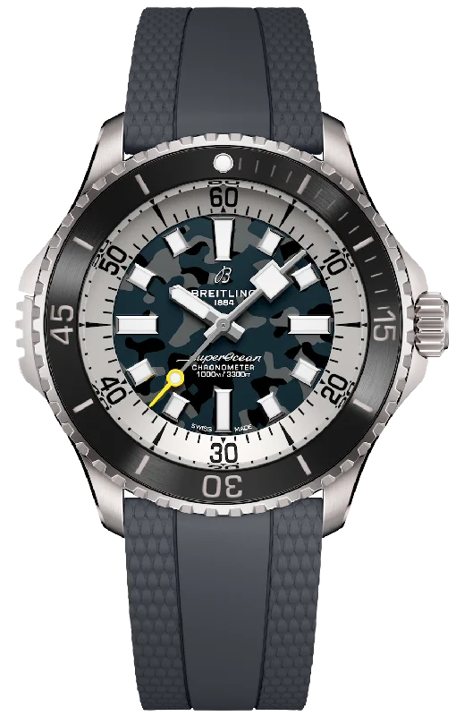 men's dive watches with domed style -Breitling Superocean Automatic 46 Super Diver Grey men's dive watches with domed style -Breitling Superocean Automatic 46 Super Diver Grey