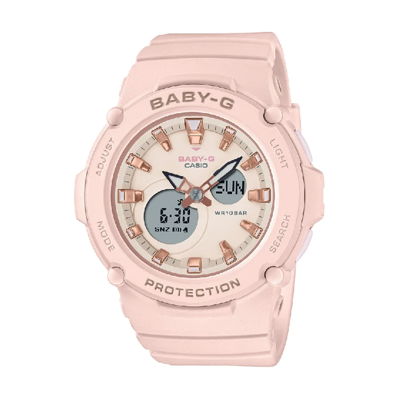 women's Casio modern design watches -CASIO BABY-G BGA-275-4ADR STANDARD ANALOG-DIGITAL PINK WATCH
