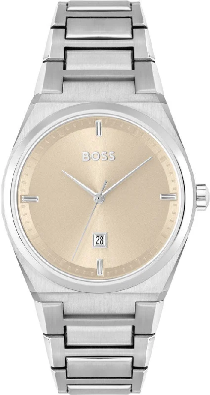 women's mechanical watches with anti-reflective design -Boss Steer Ladies