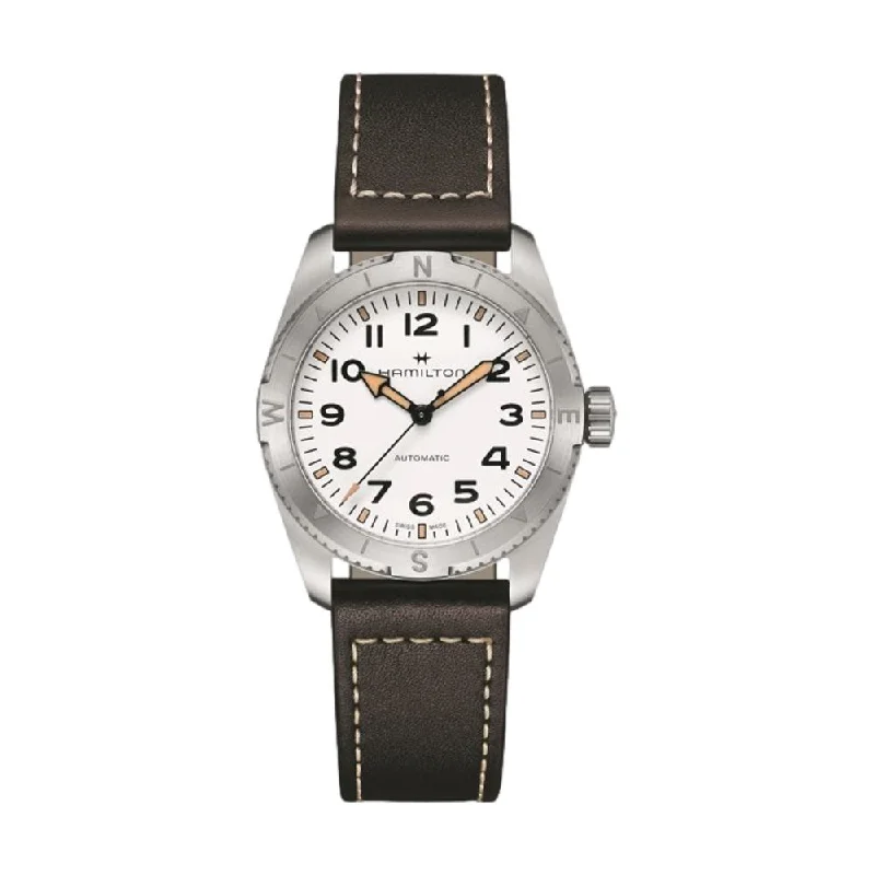 men's dive watches with perpetual calendar style -Khaki Expedition 37mm - White on Strap men's dive watches with perpetual calendar style -Khaki Expedition 37mm - White on Strap