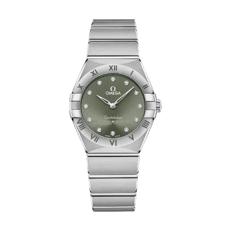 men's pilot watches with BGW9 SuperLuminova design -Constellation Quartz 28mm - Green on Bracelet men's pilot watches with BGW9 SuperLuminova design -Constellation Quartz 28mm - Green on Bracelet