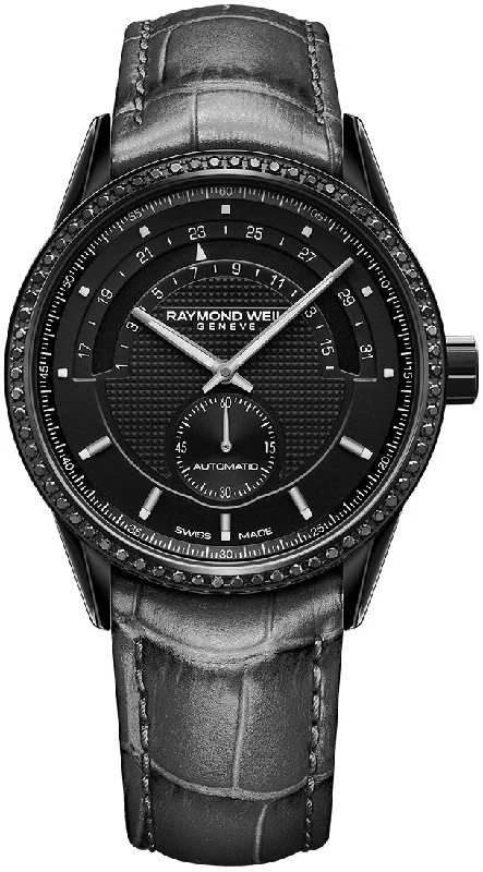 women's Raymond Weil C3 SuperLuminova watches -Raymond Weil Watch Freelancer Black Diamond Lady
