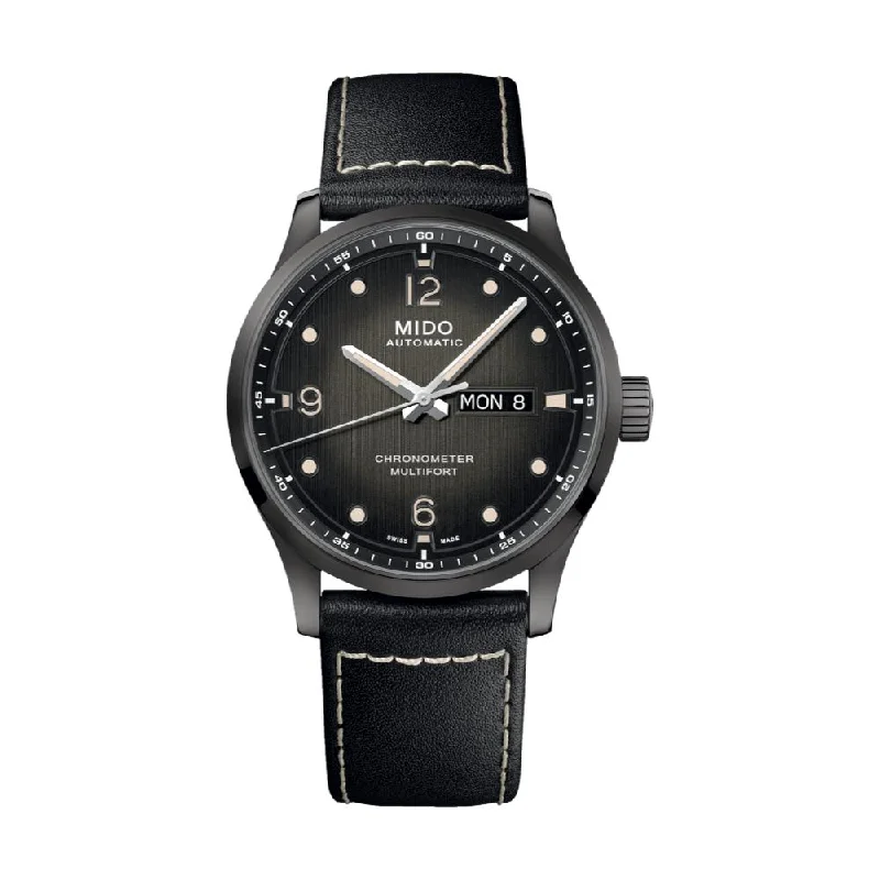 men's dive watches with backlight -Multifort M Chronometer Black PVD