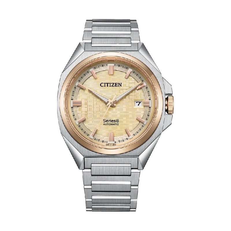 men's GMT watches with world time style design -Series8 831 Automatic Champagne